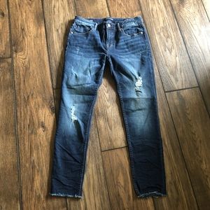 Vigoss Distressed Raw Hem Skinny Jeans